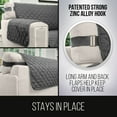 thumbnail image 5 of Sofa Shield Chair Slip Cover with Strap, Large Cushion Protector for 23" Seat, Charcoal, 5 of 10