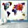 thumbnail image 2 of Tapiz del Mapa del Mundo JAMW Acuarela Abstracto 150 * 100 cm, 2 of 5