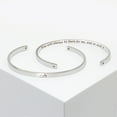 thumbnail image 6 of "You will always be there…" Adjustable Silver Stainless Steel Cuff Bangle Mother's Day Gift Set, 6 of 10