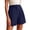 Dark Blue #1, variant on WULMLEO Womens Shorts Dressy High Waisted Wide Leg Bottoms Pleated Business Casual Work Trouser Shorts Without Belts White 2XL