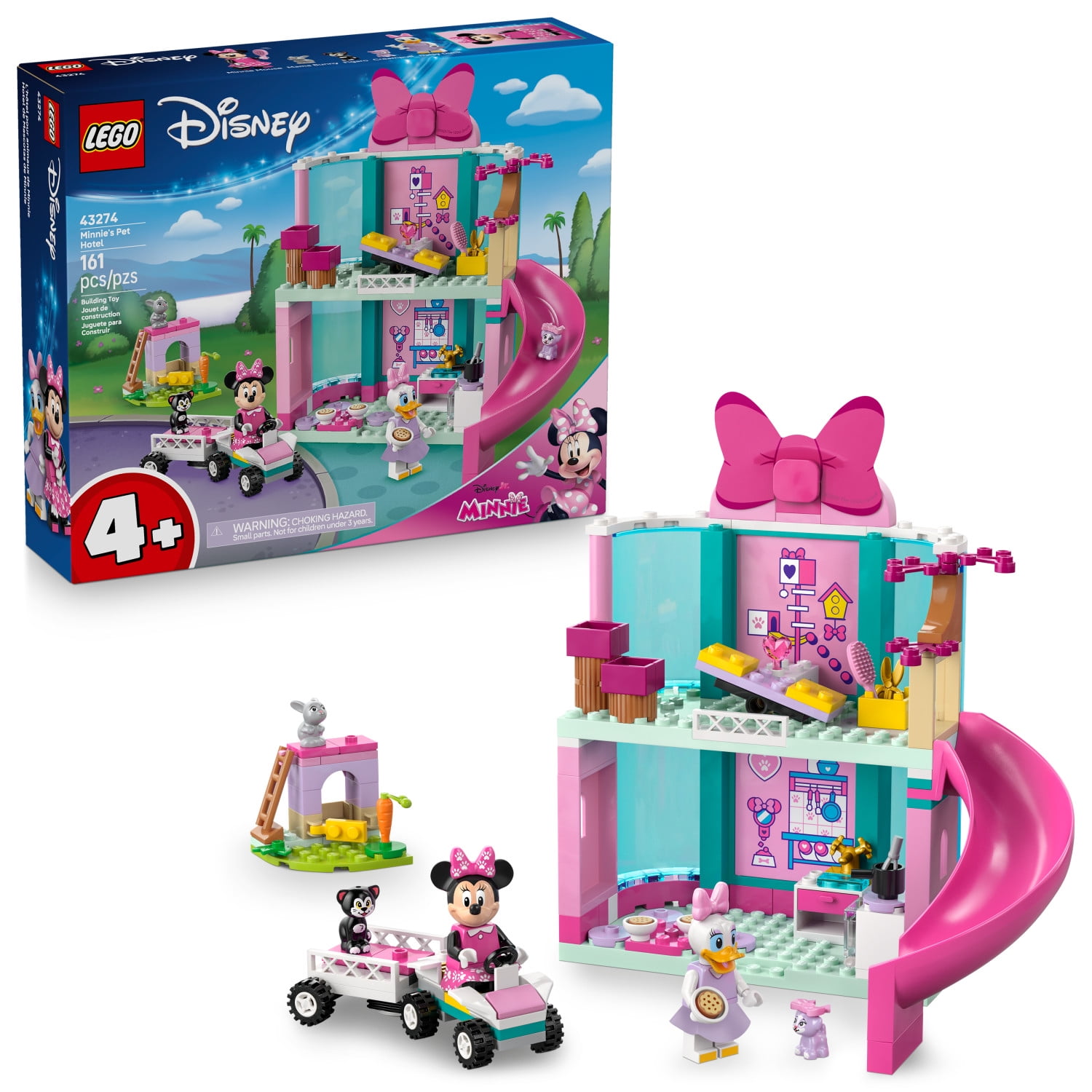 LEGO Disney Minnie’s Pet Hotel Toddler Toy- Minnie Mouse Building Set for Girls and Boys, Ages 4+ - Mickey Mouse Clubhouse Preschool Learning & Educational Toy - Disney Gift Idea for Birthdays- 43274