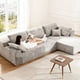 thumbnail image 3 of Zocalo Sofá seccional Cloud de 274 cm, sofá modular sin estructura con forma de L y asiento profundo, sofá tapizado moderno y cómodo para sala de estar, no requiere montaje (Chenilla, gris), 3 of 9