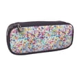 thumbnail image 2 of Lsque Colorful Watercolor Dots Printed Big Capacity PU Leather Pencil Case Large Pencil Pouch Stationery Pen Bag Pencil Holder for Teen, 2 of 6