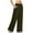 Green, variant on Womens Pants Elastic Waist Wide Leg Yoga High Waisted Side Slit Joggers Loose Sweatpants With Pockets Trousers Dressy Casual Coffee S