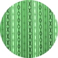 thumbnail image 1 of Ahgly Company Indoor Round Abstract Emerald Green Contemporary Area Rugs, 7' Round, 1 of 4