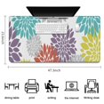 thumbnail image 5 of Long Mouse Pads for Desk,Yellow Floral and Petal Pattern Desk Mats on Top Of Desks, Desk Mouse Pad Extra Large with 3mm Non-Slip Base and Stitched Edge for Gaming,Office,Work,Home 47.3"x23.6", 5 of 6