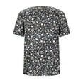 thumbnail image 6 of Enjoytime Woman Shirts Vintage Printed V-Neck Short Sleeve Blouses Summer Spring Fashion 2026 Casual Work Tops Black XL, 6 of 6