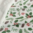 thumbnail image 4 of Great Bay Home Velvet Plush Sherpa Warm and Cozy Holiday Prints  (50" x 60" Throw, Little Holly), 4 of 5