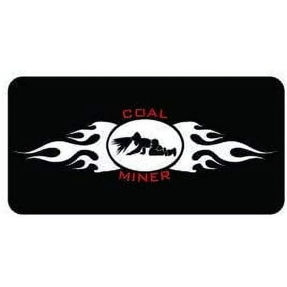 Pair of coal miner flames Funny Hard Hat/Helmet Stickers