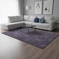 thumbnail image 2 of HomeRoots 665318 8 x 10 ft. Eggplant & Ivory Floral Washable Machine Made Rectangle Area Rug with UV Protection, 2 of 9