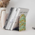 thumbnail image 6 of Lsque Tangerine Printed Wood Bookends,Non-Skid Bookend for Shelves,Heavy Duty Support Bookends,Non-Slip Foam Pads for Office, Home, and Library,1 Pair, 6 of 8