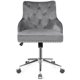 thumbnail image 4 of Costway Silla tapizada con tachas y ruedas para casa y oficina, sillón de terciopelo con nudos giratorio a 360°, silla regulable para salón dormitorio estudio, 4 of 5