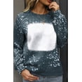 thumbnail image 5 of Casuashion Vibranت Cozy Blue Leopard Raglan Crewneck - Trendy Fit!, 5 of 8
