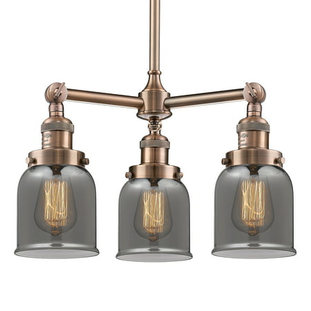 

Innovations Lighting 207 Small Bell Small Bell 3 Light 19 Wide Chandelier - Copper