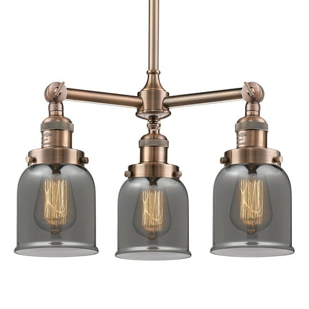 

Innovations Lighting 207 Small Bell Small Bell 3 Light 19 Wide Chandelier - Copper