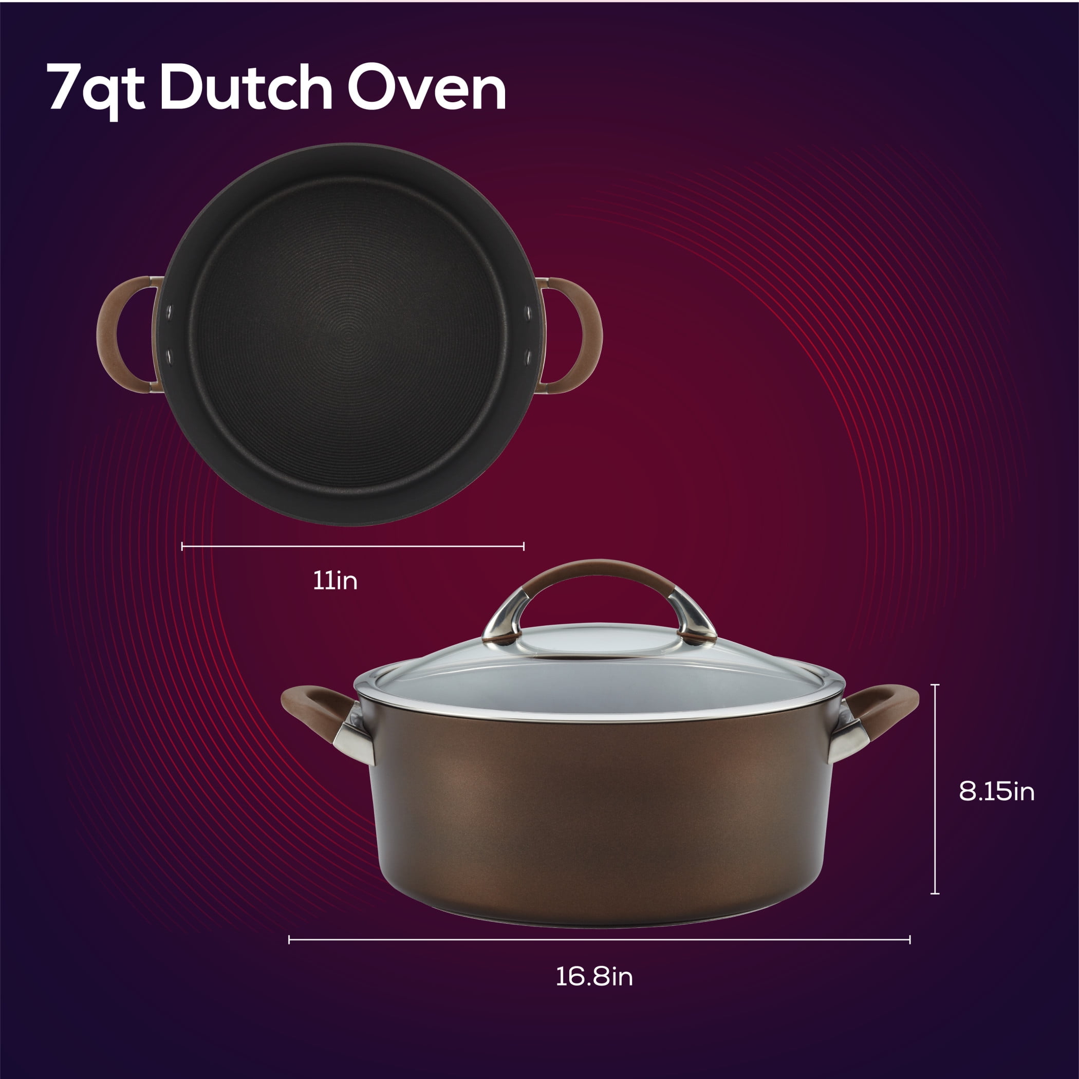 Circulon Symmetry Hard-Anodized Nonstick Induction Dutch Oven with