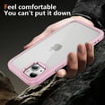 thumbnail image 4 of for iPhone 15 Clear Case, [Anti-Yellowing] [Military-Grade Drop Protection] Transparent Slim Lightweight Anti-Scratch Phone Case for iPhone 15 Shockproof Bumper Cover, Pink, 4 of 7