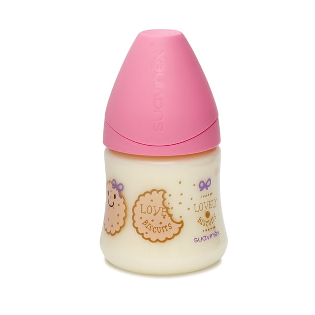 Biberon Suavinex Lovely Biscuits 150Ml Flujo Medio Rosa