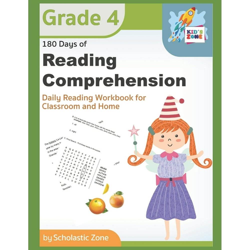 Home Workbooks Book: 180 Days of Reading Comprehension, Grade 4 : Daily