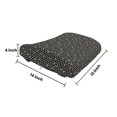 thumbnail image 5 of Geometric Lumbar Pillow, Simplistic Rhombus Background with Diamond and Triangular Shapes, Soft Back Cushion for Office Chairs with Adjustable Straps, 14" x 13", Black White and Yellow, by Ambesonne, 5 of 7