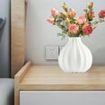 thumbnail image 6 of SLYNSHome White Ceramic Vases,Morden Minimalist Flower Vase for Farmhouse Home Decor, Wedding Centerpiece, Shelf and Table Decoration, 6 of 6