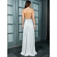 thumbnail image 3 of Women'S Elegant Sleeveless Off Shoulder Bodycon Long Formal Party Evening Dress White S, 3 of 8