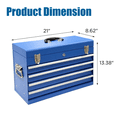 thumbnail image 6 of Portable 21 Inch Heavy Duty 4 Drawer Metal Tool Box Lockable Tool Organizer with EVA Liners and Ball Bearing Slides, 6 of 13