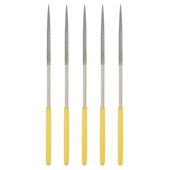Uxcell 3mm x 140mm Round Diamond Needle Files Hand Tool for Metal Wood Stone 4 Pack