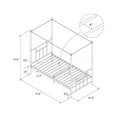 thumbnail image 2 of Bowery Hill Metal Canopy Bed in Twin Size Frame in Black, 2 of 10