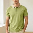 thumbnail image 2 of Mens Big & Tall Polo Shirts Short Sleeve Moisture Wicking Casual Athletic Golf Tennis Collared Shirts Size M-4XL Green, 2 of 7