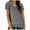 Grey, variant on Women's Solid Color V Neck Casual Short Sleeve T Shirt | Fashionable & Versatile Basic Tee Womens Tech Shirts Light Shirts for Women Athletic Top T Pack Loose T Shirts Ladies Tee Tops