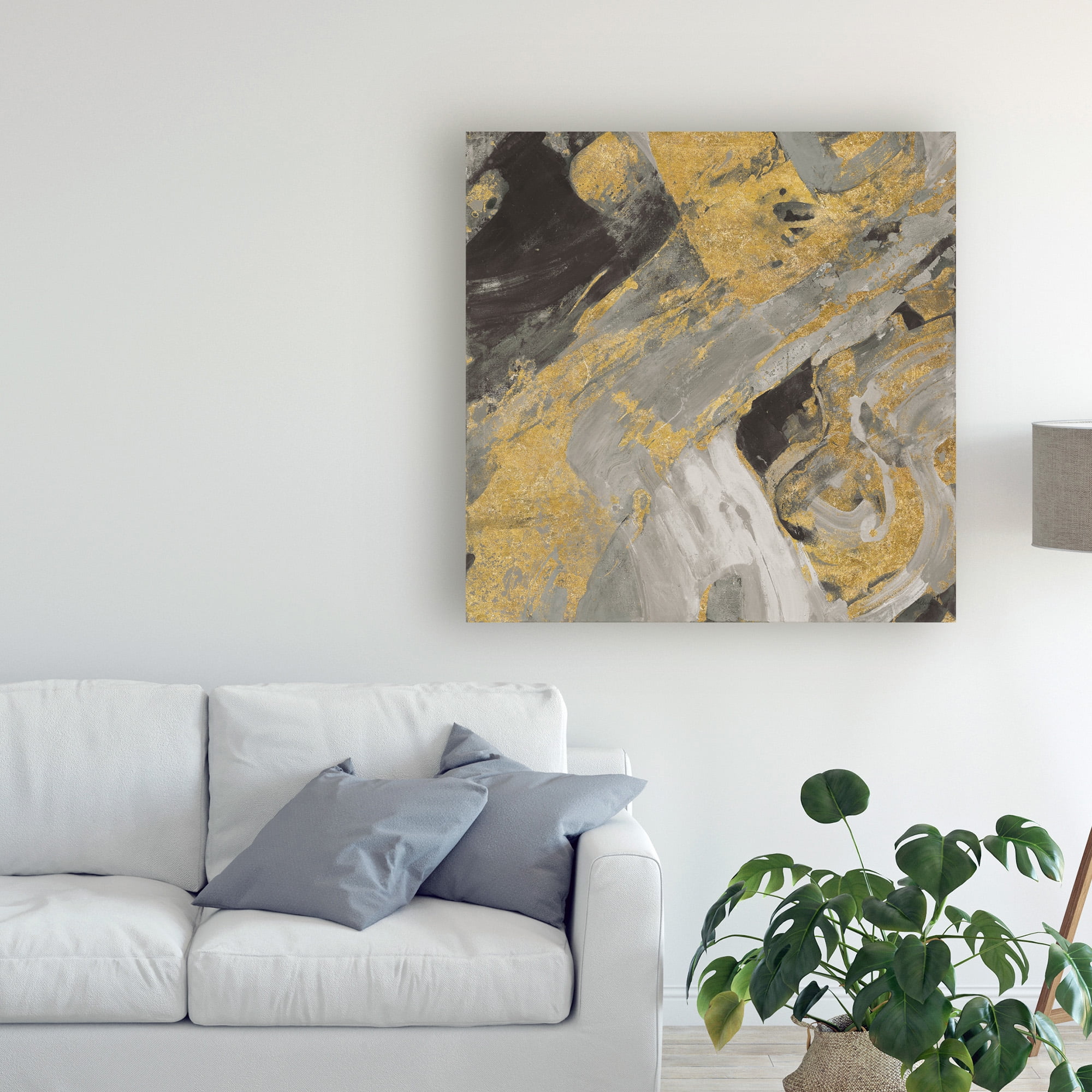 Trademark Fine Art 'Arroyo Gold And Black' Canvas Art by Albena Hristova