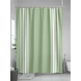 thumbnail image 5 of Sage Green Shower Curtain, White Striped Waterproof Shower Curtain Set with 12 Hooks Lightweight Washable Fabric Shower Curtains for Bathroom 48x72 Inches, 5 of 6