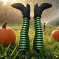 thumbnail image 5 of Witch Leg Stakes, Decorates Yard with Funny Spooky Style, Ground Stakes, Glitter Shoe Design and Weatherproof Fabric Build for Front Yard, Garden Display, and Halloween Party Scene., 5 of 7