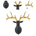 thumbnail image 6 of kowaku Deer Head Wall Sculpture Resin Deer Head Sculpture ,Collectible, Crafts Artwork,Deer Head Wall Decor for Living Room Office Black gold angle, 6 of 9