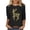 #0311Black, variant on YUNAFFT Festive Christmas 3/4 Sleeve Top for Women with Round Neck Soft Stretch Blouse Shirt