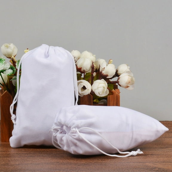 10-100pcs Velvet Drawstring Pouch Jewelry Baggie Ring Party Wedding Gift Bag