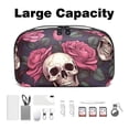 thumbnail image 3 of Rose Travel Cord Organizer Case Small with Cable Organizer, USB Pouch, and Phone Charger Organizer - Oxford Cloth Waterproof Storage Bag for Electronic Devices - 5.9x9.44x3.14 in, 3 of 6