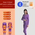 thumbnail image 2 of Ropa interior térmica eléctrica con aplicación Bluetooth, traje calefactor para hombres y mujeres, ropa calefactora con USB y pantalones cálidos acolchados de terciopelo, 2 of 3