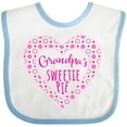 thumbnail image 3 of Inktastic Grandpa's Sweetie Pie with Pink Hearts Boys or Girls Baby Bib, 3 of 4