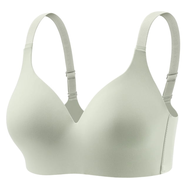 Breezora Women's Everyday Comfort Bra Wireless Soft Fabric Intimate Wear Seamless Design Breathable Essential Basic Wardrobe Piece Green
