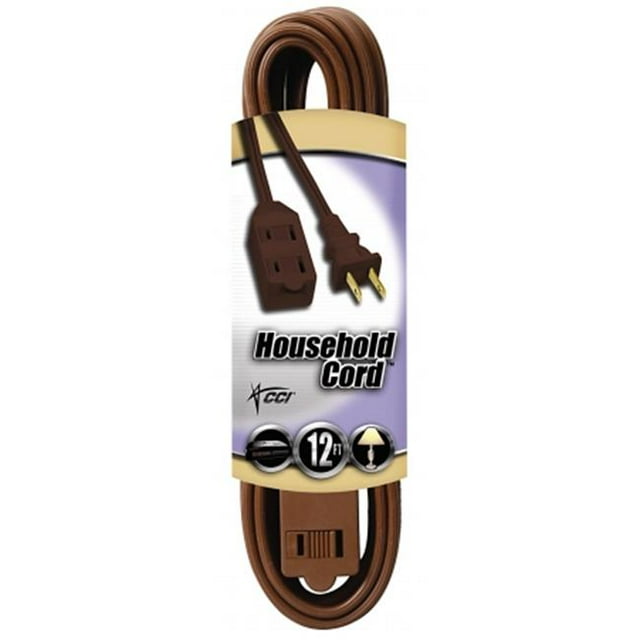 Coleman Cable 12ft. 16-2 Brown Indoor Cube Tap Extension Cord 09403