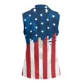 thumbnail image 3 of Uorisanigo Flag Print Women’s Sleeveless Vest Tops Size 2XL V Neck Blazer Vest for Women Lightweight Blazers Suit Vests Top Fashion, 3 of 7