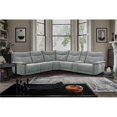 thumbnail image 2 of Lexicon Tesoro 6-Piece 3 Recliner Wood & Fabric Power Sectional Set in Dark Gray, 2 of 10