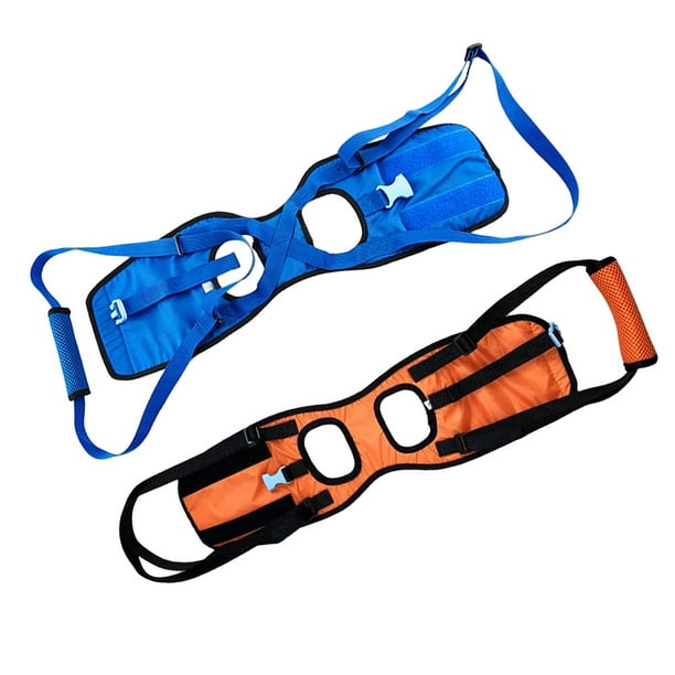 2 arneses de soporte para perros, correa auxiliar ajustable para perros, ayuda canina para la parte trasera Azul 2XL Naranja XXL