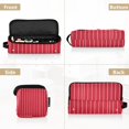thumbnail image 5 of Hair Tools Storage with Heat Resistant Mat- White Vertical Stripes Printed Curling Iron Travel Bag/Flat Iron Case for Women, 5 of 8