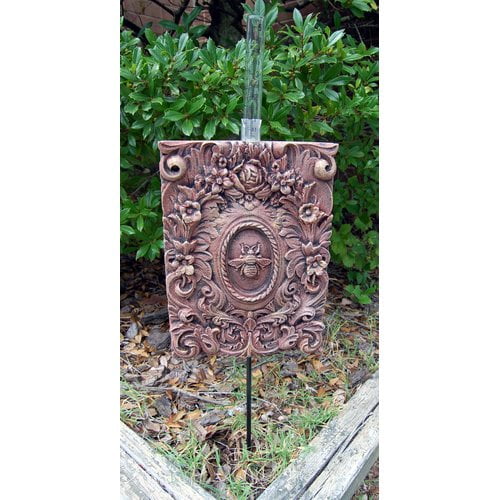 Ladybug Garden Decor Bee Plaque Rain Gauge by Ladybug Garden Decor