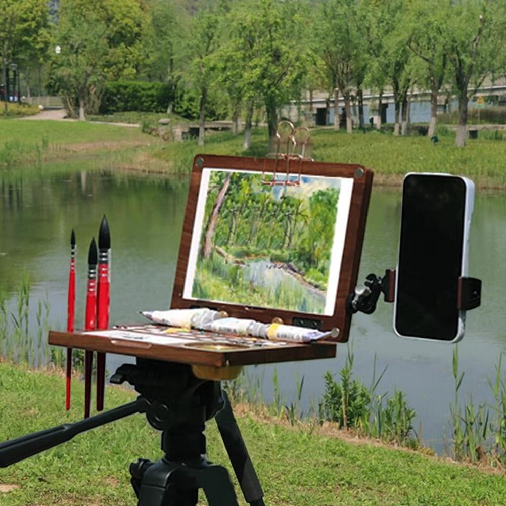 Wooden Watercolor Palette Box with Multiple Compartments for Plein Painting and Home Use