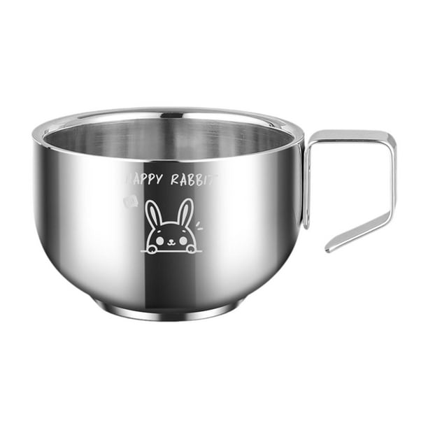 Taza de agua de acero inoxidable, taza para té, café, cocina, hogar, versátil, reutilizable, compacta Conejito