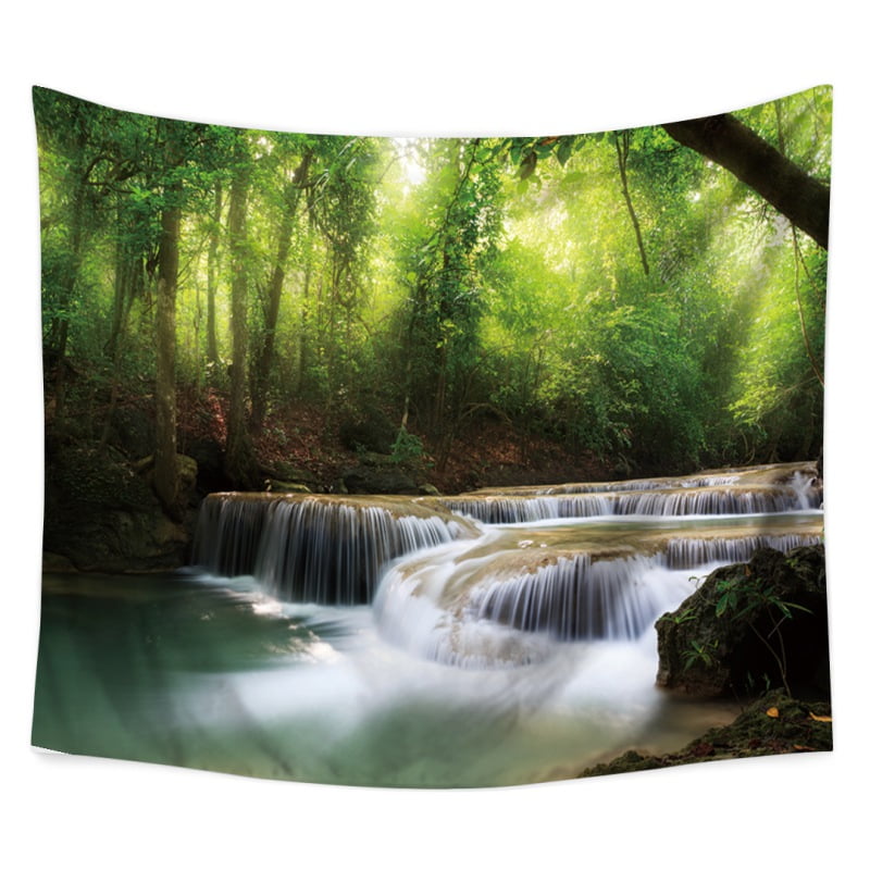 Nature Trees Sunlight TAPESTRY 60x80" Forest Woods Hanging Fabric Wall Decor Art 